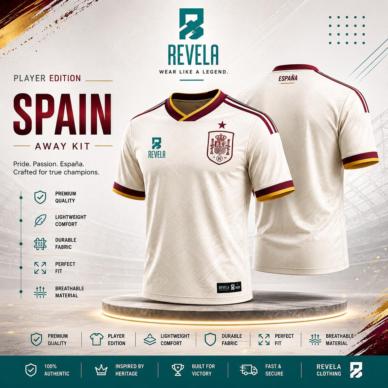 Spain 2026 World Cup Away Jersey – Player Edition