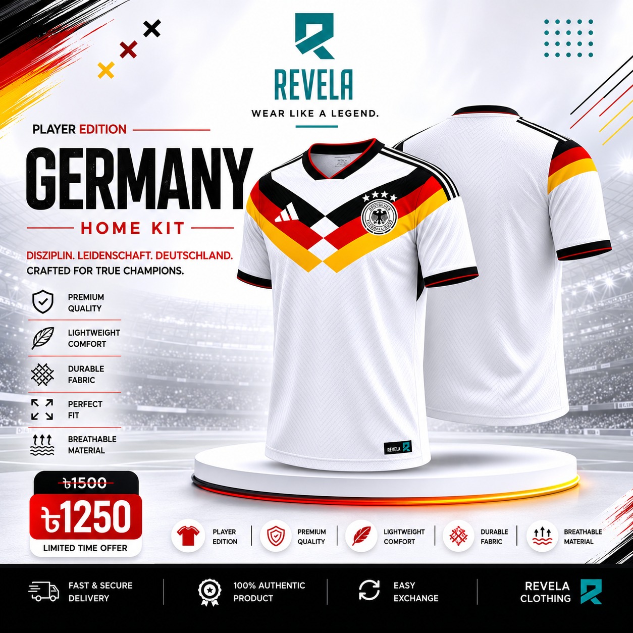 Germany 2026 World Cup Home Jersey - Player Edition